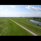 Fahrradweg entlang der Elbe.